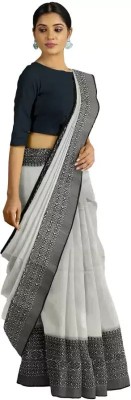 TRADITIONAL MANUFACTURER HOUSE Solid/Plain Handloom Pure Cotton Saree(Multicolor)