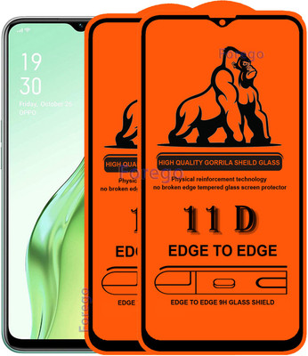 Forego Edge To Edge Tempered Glass for Oppo F17(Pack of 2)