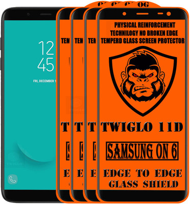 TWIGLO Edge To Edge Tempered Glass for Samsung Galaxy On6(Pack of 4)
