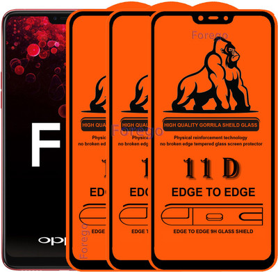 Forego Edge To Edge Tempered Glass for OPPO F7(Pack of 3)