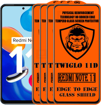 TWIGLO Edge To Edge Tempered Glass for REDMI NOTE 11(Pack of 4)