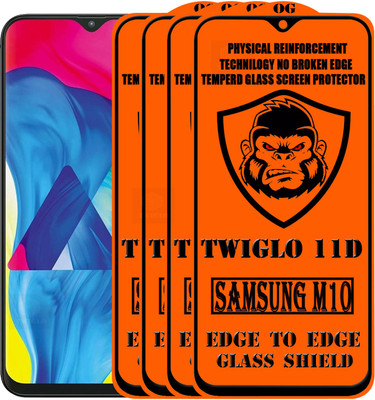 TWIGLO Edge To Edge Tempered Glass for Samsung Galaxy M10(Pack of 4)