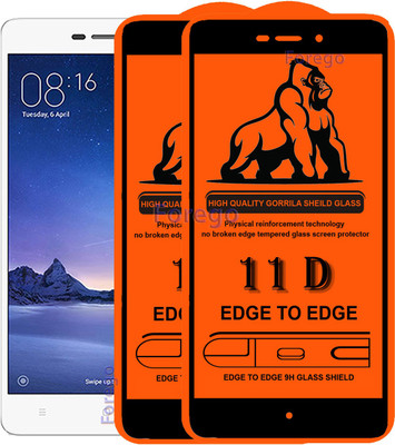 Forego Edge To Edge Tempered Glass for Mi Redmi 4A(Pack of 2)