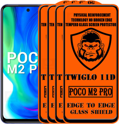 TWIGLO Edge To Edge Tempered Glass for REDMI POCO M2 PRO(Pack of 4)