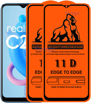 HQ Protection Edge To Edge Tempered Glass for Realme C20(Pack of 2)