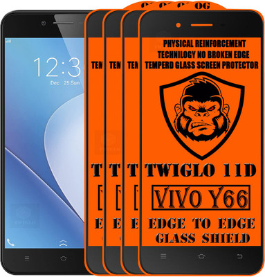 TWIGLO Edge To Edge Tempered Glass for VIVO Y66(Pack of 4)