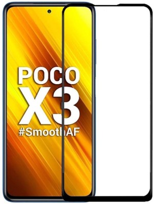 vivek Edge To Edge Tempered Glass for Poco X3(Pack of 1)