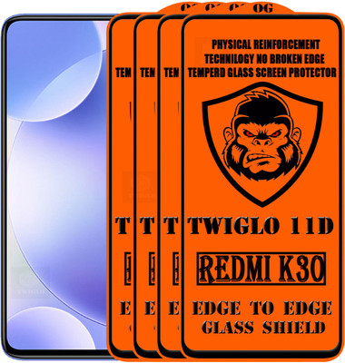 TWIGLO Edge To Edge Tempered Glass for REDMI K30(Pack of 4)