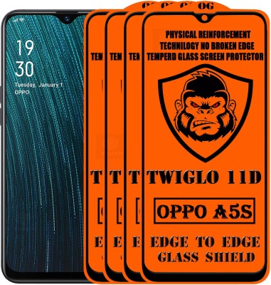 TWIGLO Edge To Edge Tempered Glass for OPPO A5S(Pack of 4)