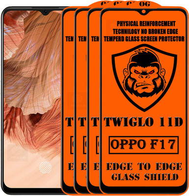 TWIGLO Edge To Edge Tempered Glass for OPPO F17(Pack of 4)