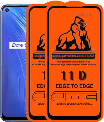 GABZO Edge To Edge Tempered Glass for Realme 6(Pack of 2)