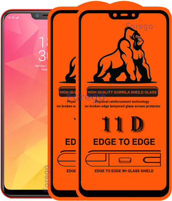 Forego Edge To Edge Tempered Glass for Realme 2(Pack of 2)