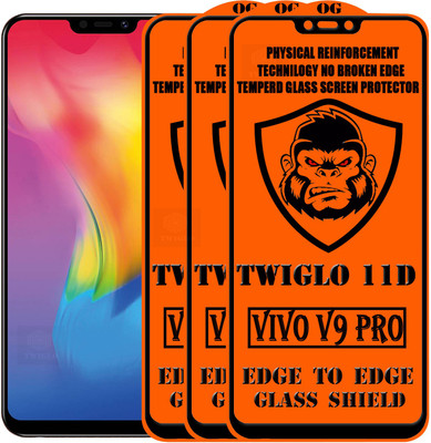 TWIGLO Edge To Edge Tempered Glass for VIVO V9 PRO(Pack of 3)