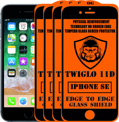 TWIGLO Edge To Edge Tempered Glass for IPHONE SE 2(2020)(Pack of 4)
