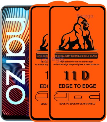 Forego Edge To Edge Tempered Glass for Realme Narzo 20A(Pack of 2)