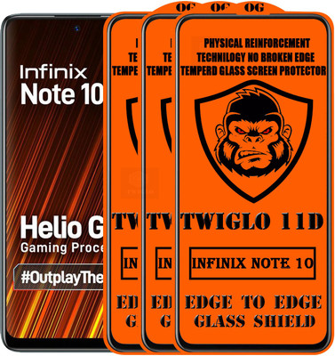 TWIGLO Edge To Edge Tempered Glass for INFINIX NOTE 10(Pack of 3)