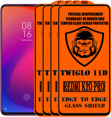 TWIGLO Edge To Edge Tempered Glass for Mi K20 Pro(Pack of 4)