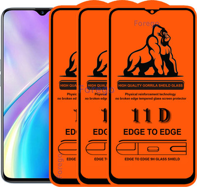 Forego Edge To Edge Tempered Glass for Realme X2 Pro(Pack of 3)