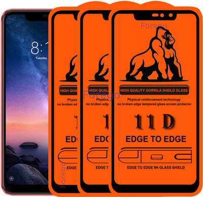 Forego Edge To Edge Tempered Glass for Mi Redmi Note 6 Pro(Pack of 3)