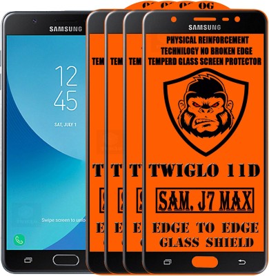 TWIGLO Edge To Edge Tempered Glass for Samsung Galaxy J7 Max(Pack of 4)