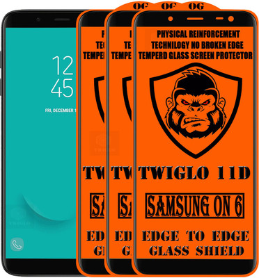 TWIGLO Edge To Edge Tempered Glass for Samsung Galaxy On6(Pack of 3)