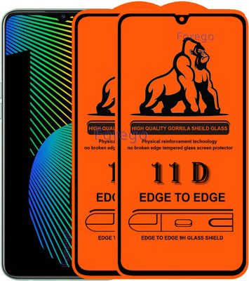 HQ Protection Edge To Edge Tempered Glass for Realme Narzo 10A(Pack of 2)