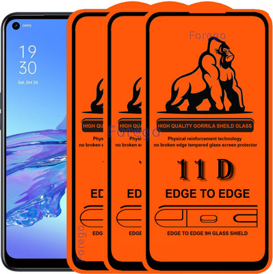 GABZO Edge To Edge Tempered Glass for Oppo A53s(Pack of 3)