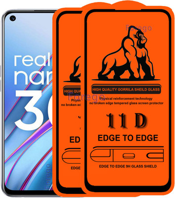 Forego Edge To Edge Tempered Glass for Realme Narzo 30(Pack of 2)