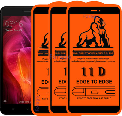 Forego Edge To Edge Tempered Glass for Mi Redmi Note 4(Pack of 3)