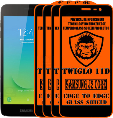 TWIGLO Edge To Edge Tempered Glass for SAMSUNG J2 CORE(Pack of 4)