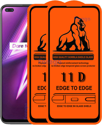 Forego Edge To Edge Tempered Glass for Realme 6 Pro(Pack of 2)