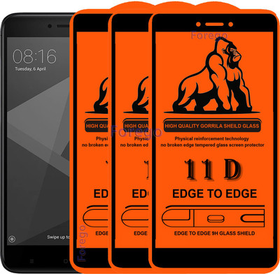 Forego Edge To Edge Tempered Glass for Mi 4(Pack of 3)