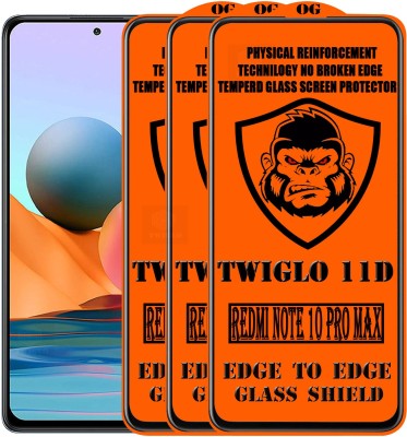 TWIGLO Edge To Edge Tempered Glass for REDMI NOTE 10 PRO MAX(Pack of 3)