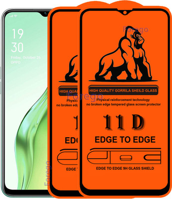 Forego Edge To Edge Tempered Glass for Oppo A31(Pack of 2)