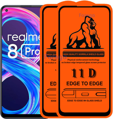 Forego Edge To Edge Tempered Glass for Realme 8 Pro(Pack of 2)
