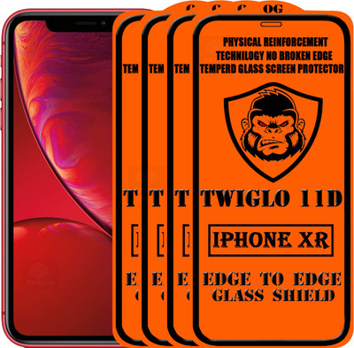 TWIGLO Edge To Edge Tempered Glass for Apple iPhone XR(Pack of 4)