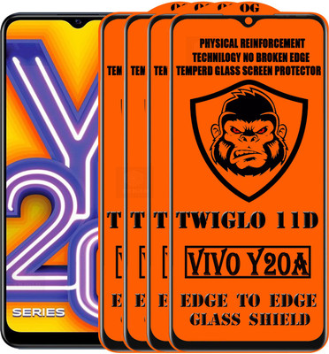 TWIGLO Edge To Edge Tempered Glass for VIVO Y20A(Pack of 4)