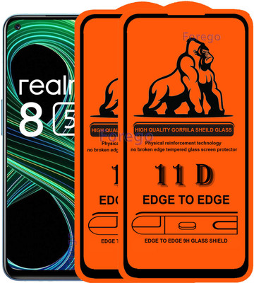 Forego Edge To Edge Tempered Glass for Realme 8 5G(Pack of 2)