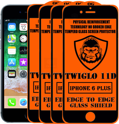 TWIGLO Edge To Edge Tempered Glass for Apple iPhone 6 Plus(Pack of 4)