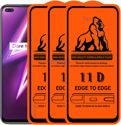 Forego Edge To Edge Tempered Glass for Realme 6 Pro(Pack of 3)