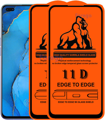 Forego Edge To Edge Tempered Glass for Oppo Reno 3 pro(Pack of 2)