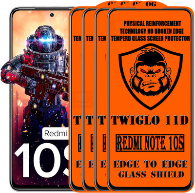TWIGLO Edge To Edge Tempered Glass for REDMI NOTE 10S(Pack of 4)