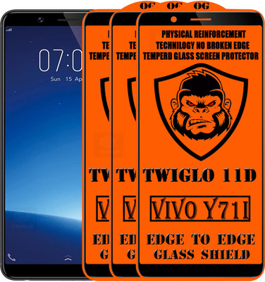 TWIGLO Edge To Edge Tempered Glass for VIVO Y71I(Pack of 3)
