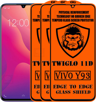 TWIGLO Edge To Edge Tempered Glass for VIVO Y93(Pack of 3)
