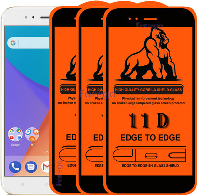 HQ Protection Edge To Edge Tempered Glass for Mi A1(Pack of 3)