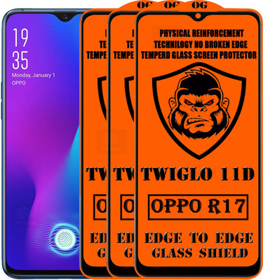 TWIGLO Edge To Edge Tempered Glass for OPPO R17(Pack of 3)