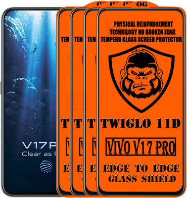 TWIGLO Edge To Edge Tempered Glass for VIVO V17 PRO(Pack of 4)