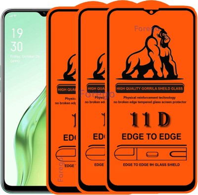 Forego Edge To Edge Tempered Glass for Oppo A31(Pack of 3)