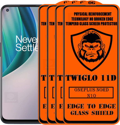 TWIGLO Edge To Edge Tempered Glass for ONEPLUS N10(Pack of 4)