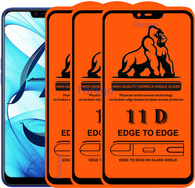 Forego Edge To Edge Tempered Glass for Oppo A5(Pack of 3)